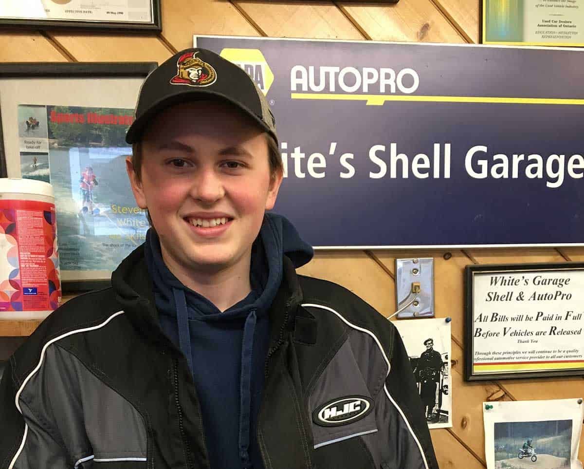 Ethan Closs has been working at White’s Shell since high school