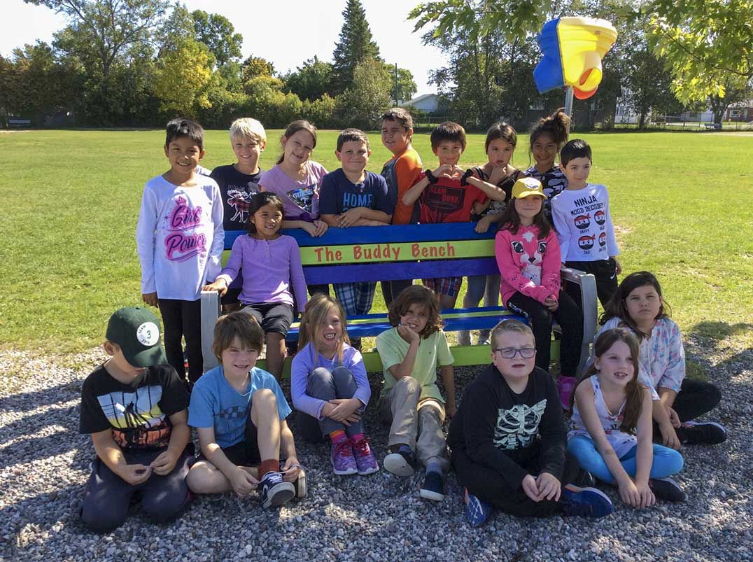 LCPS ‘buddy bench’ helps kids to never feel alone