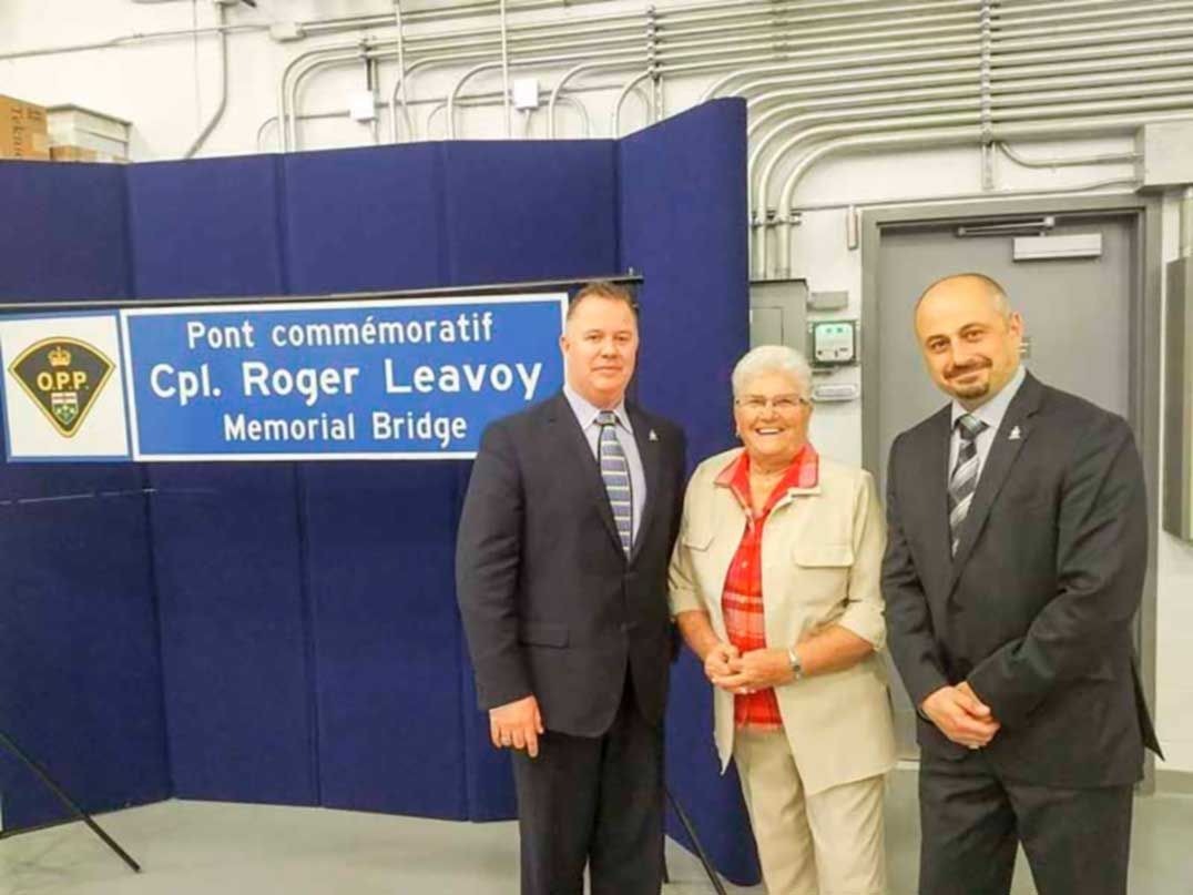 South Porcupine Bridge dedicated to fallen police officer with Island connection