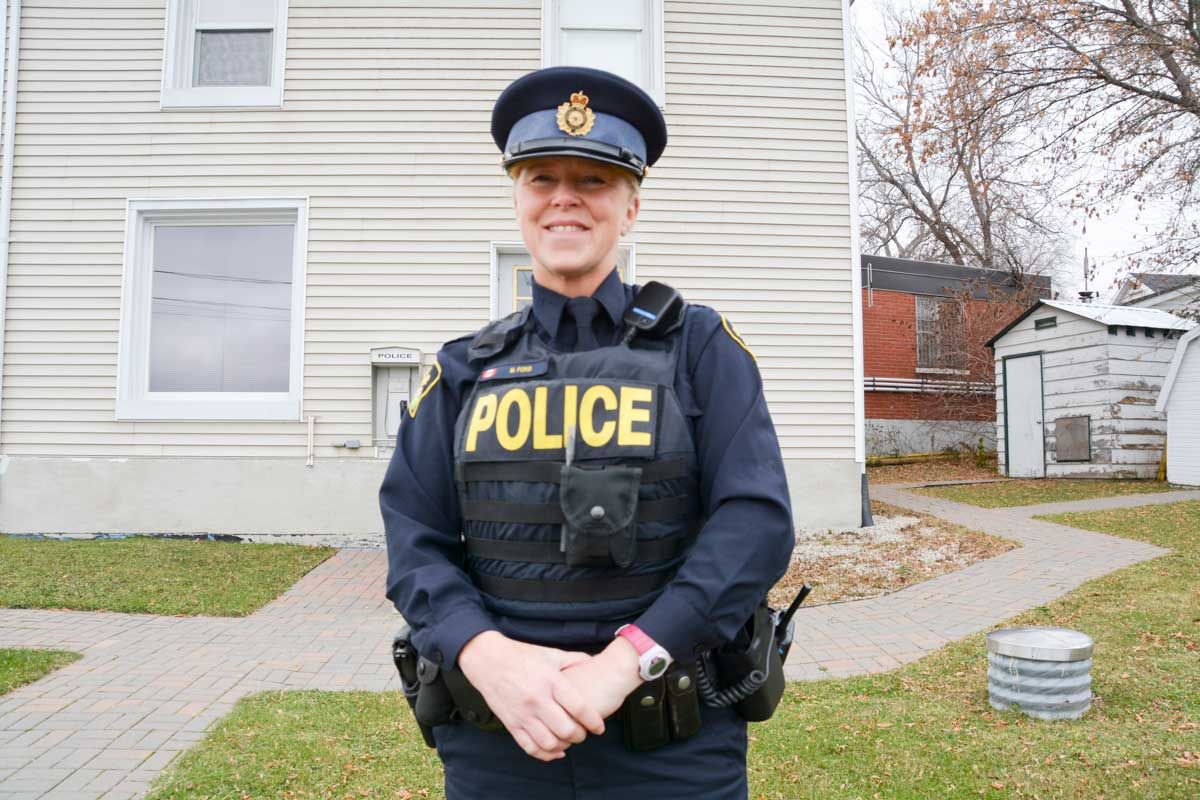 Community Services officer Marie Ford credits training and luck in averting injury