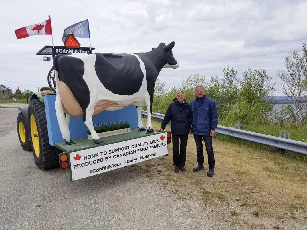 Trans-Canada tractor Odyssey promotes milk supply management