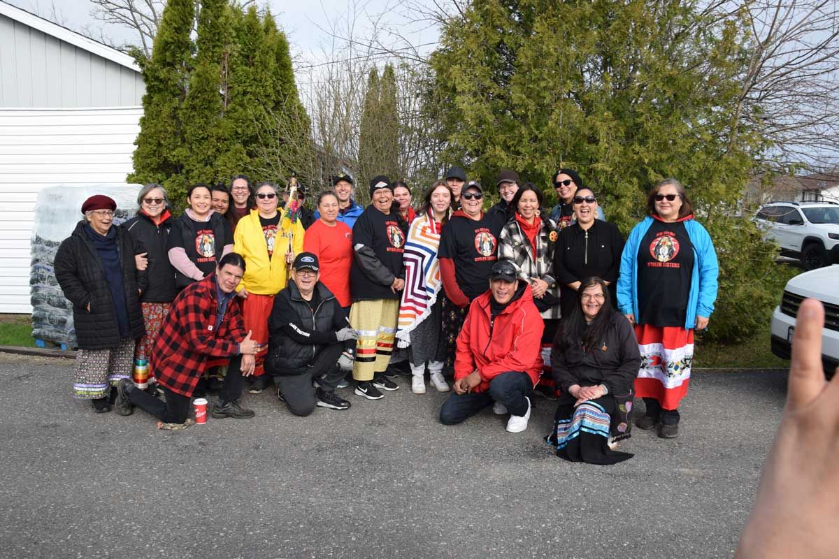 Walkers trek from Little Current to BI in remembrance of murdered Indigenous women, girls and two-spirit people (MMIWG2S+)