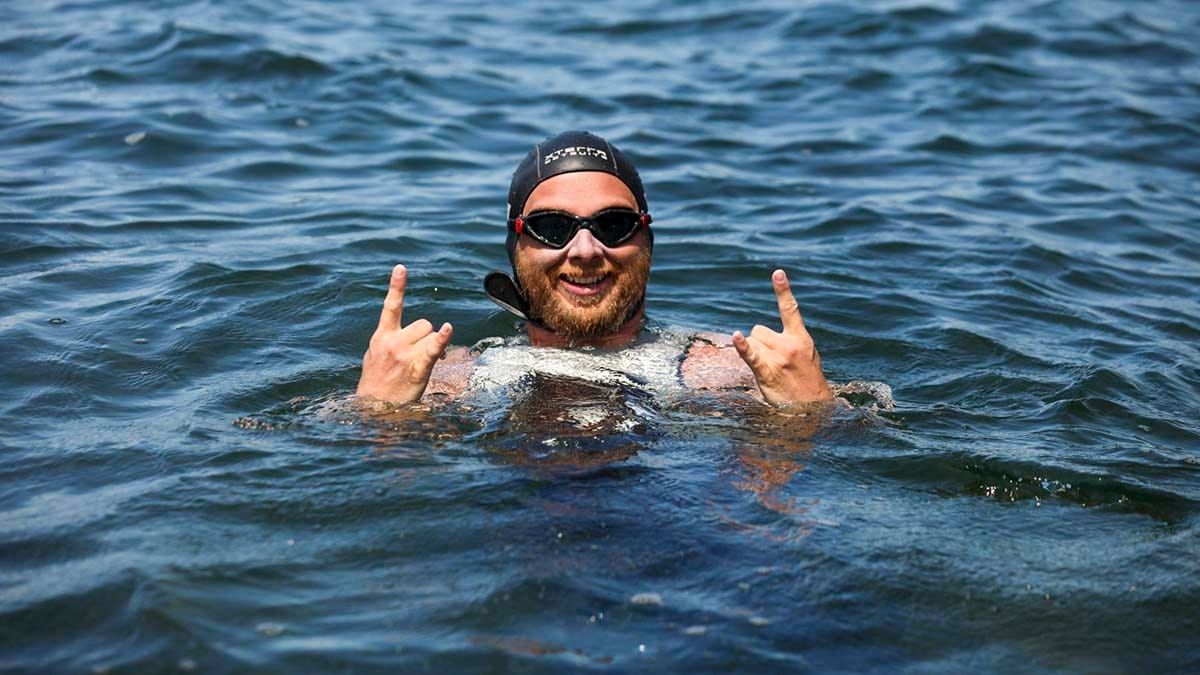 Matt Bonin’s multiple sclerosis swim of North Channel ends, raises more than $20,600