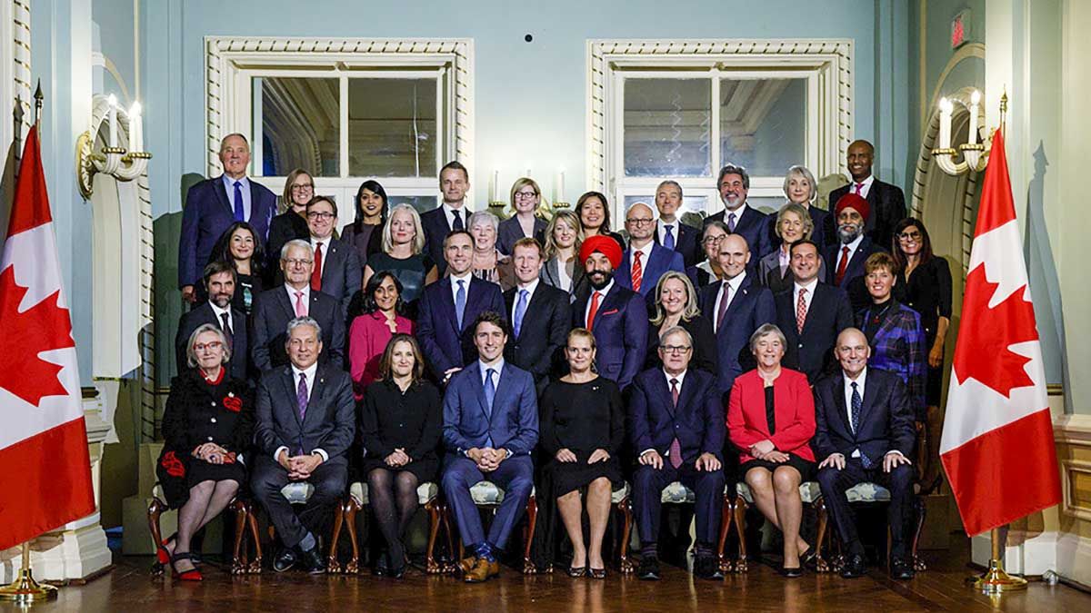 Prime Minister Justin Trudeau unveils new cabinet at Parliament Hill ceremony