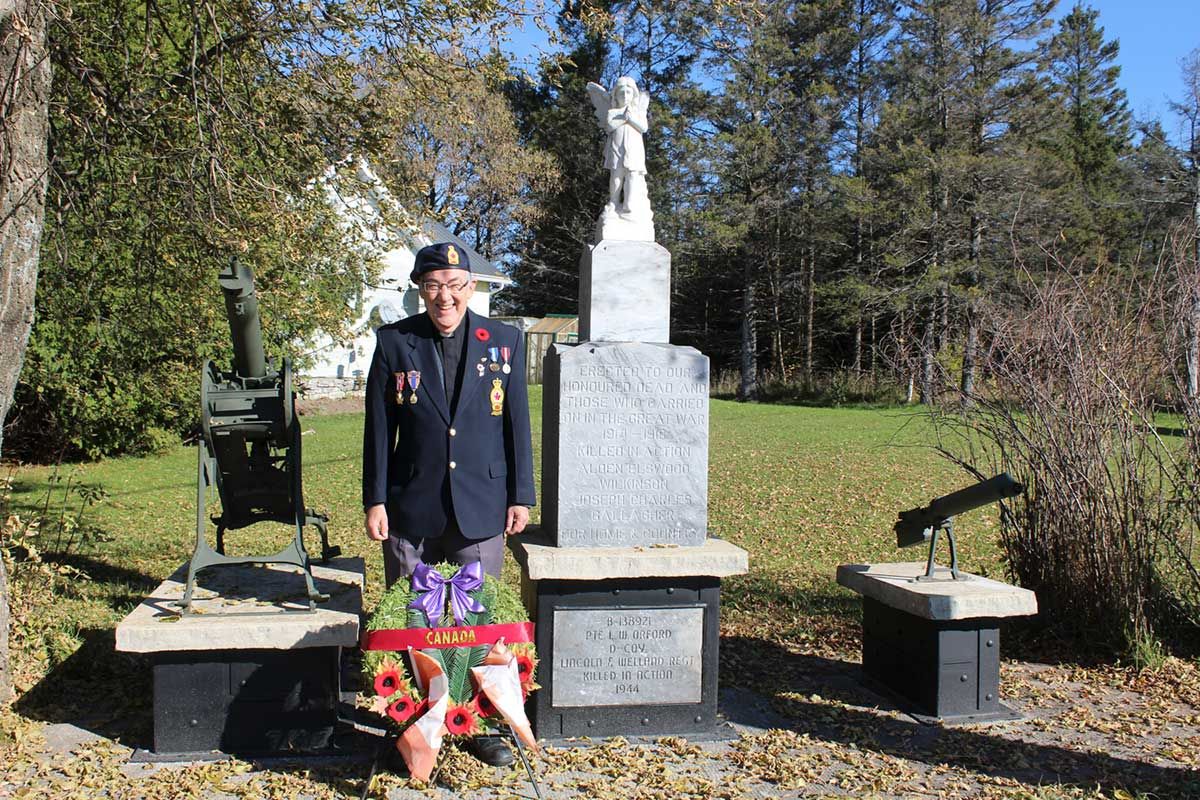 Mills Township War Memorial at Poplar Corner refurbished just in time for Remembrance Day