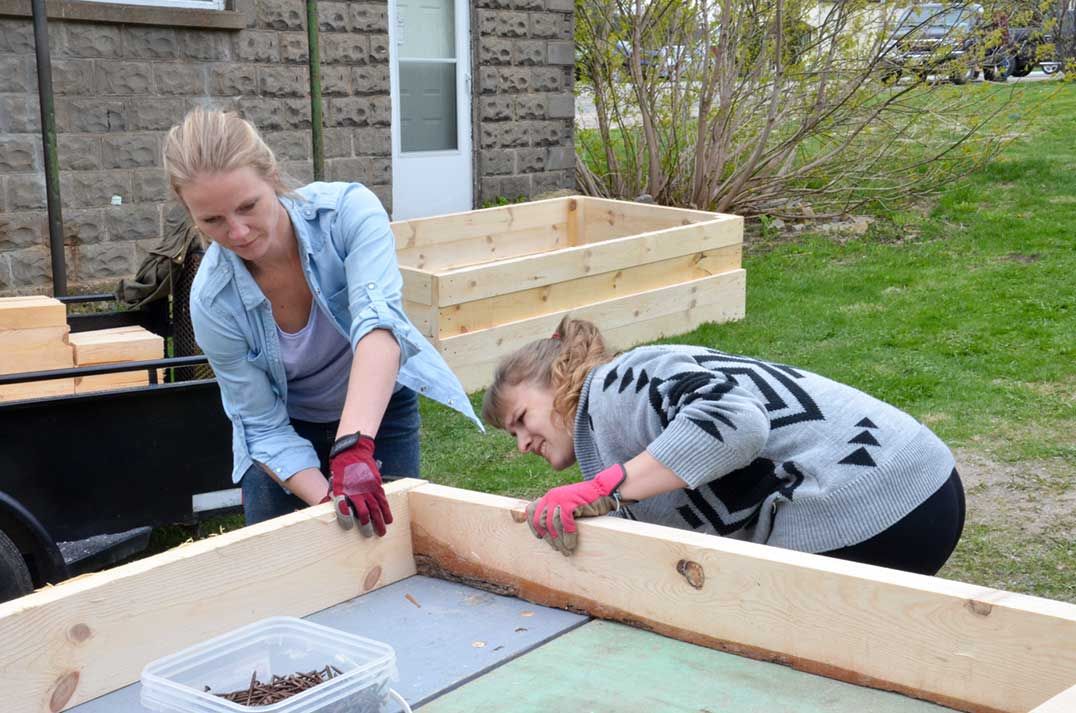 Child Poverty Task Force utilizing raised beds for Island food security