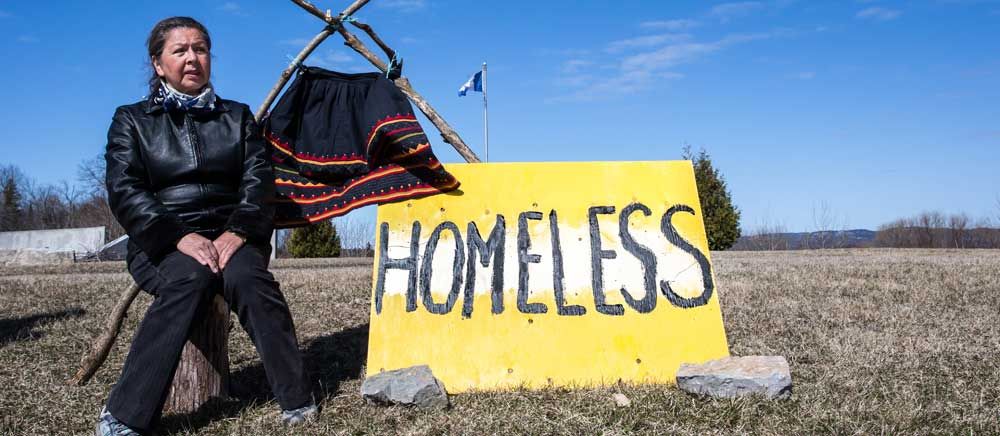 Anishinaabekwe elder protests eviction from family property