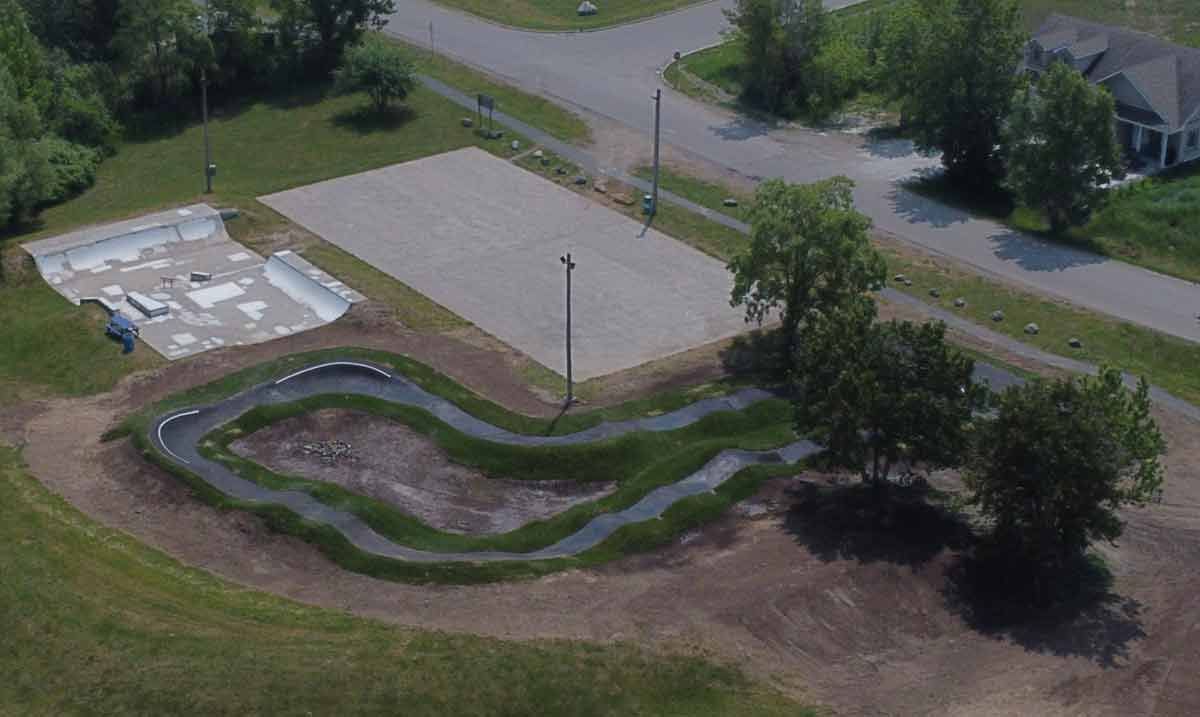 New pump track at Low Island in Little Current
