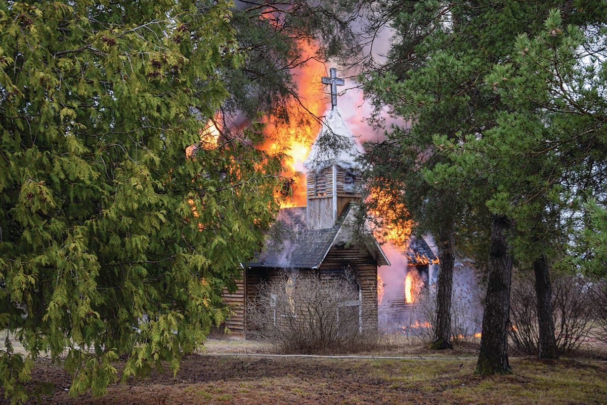 Fire destroys historic Sheguiandah Anglican church