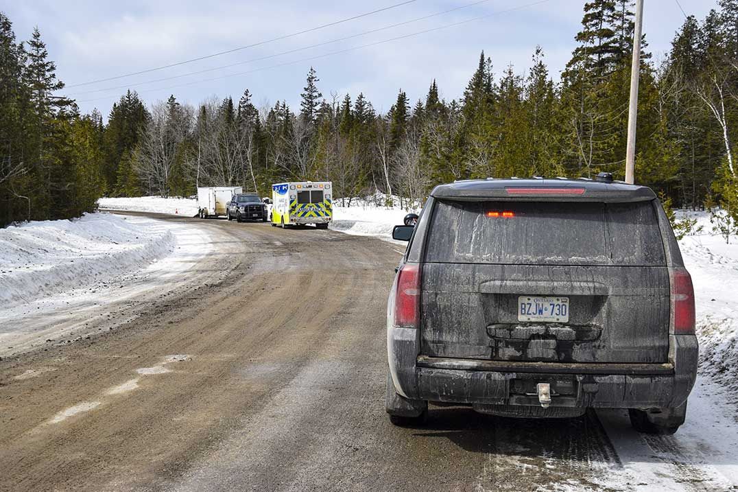 Police, fire and EMS respond to single vehicle snowmobile accident