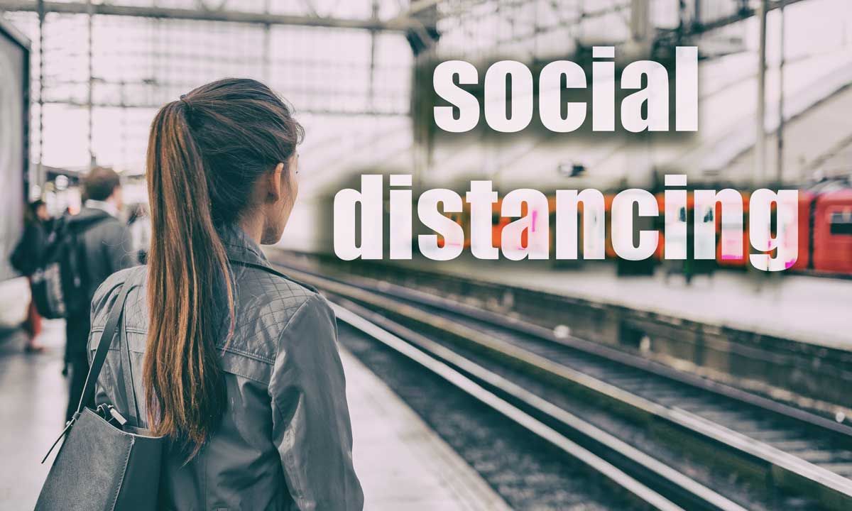 Social distancing advised by Public Health to limit the spread of COVID-19