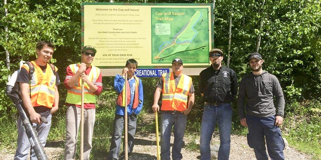 Wikwemikong work crews clean up Cup and Saucer