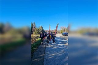 Walk for Missing and Murdered Indigenous Women and Girls Two Spirit plus held in M’Chigeeng