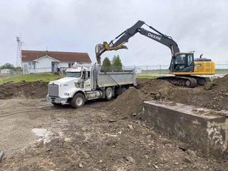 Work has now started on the major renovation project at the Gore Bay-Manitoulin Airport. Excavation work began last week and