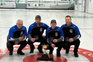 Kyle Chandler on OPP curling team