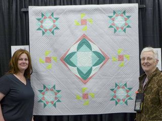 Silver Water quilter Lauren MacDonald, right, had the quilt she designed accepted into the National Juried Shown at Quilt Can