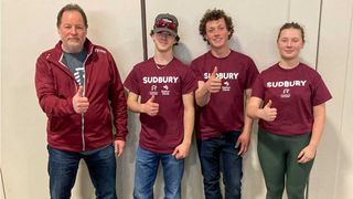Manitoulin Secondary School Skills and technology team. Pictured left to right: Stephen Robinson, Corbin Best, Kowan Orford a