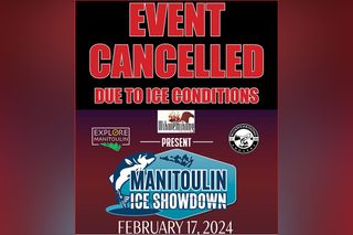 Manitoulin Ice Showdown 2024 cancelled due to weather