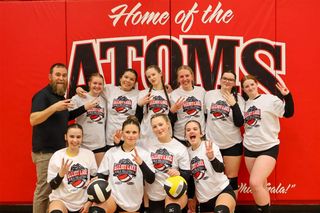 Mustangs senior volleyball team has a three-peat victory in Elliot Lake