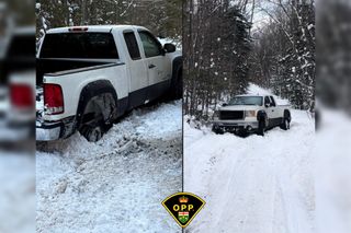 Manitoulin OPP receive call for vehicle stuck on OFSC trail