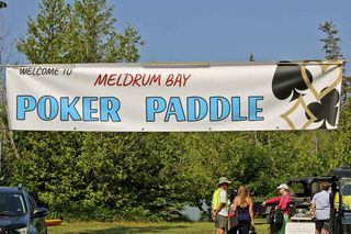 Eager participants arrived early to take part in the annual Meldrum Bay Poker Paddle. There was a record turnout for this yea