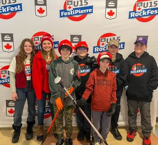 Prov. Jr. curlers attend U15 Rockfest East event