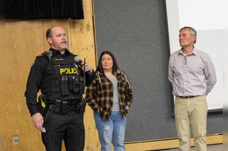 Wikwemikong High School students hear a spellbinding human trafficking story