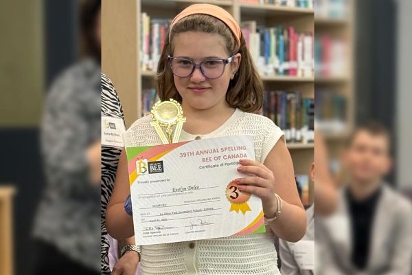 Sheguiandah student takes third place  in the regional Canadian Spelling Bee