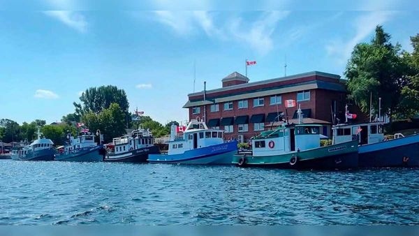 Tugboat Rendezvous returns to the Port of Little Current August