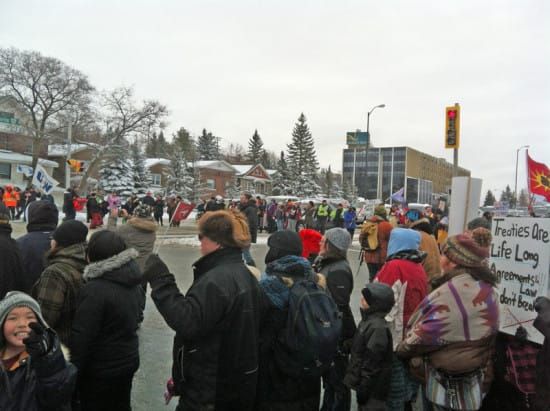Island First Nations and friends protest Bill C-45