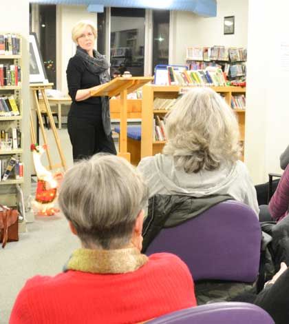 Patrons flock to library to hear reading from international bestselling author