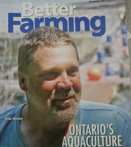 Aquaculture industry, Mike Meeker, featured in major farming magazine