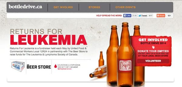 Support biggest bottle drive in Canada