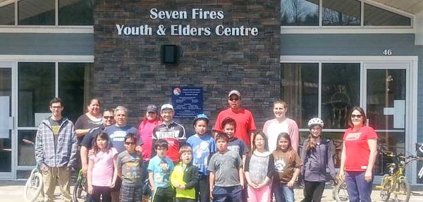 Northland’s project manager bikes for Birch Island students