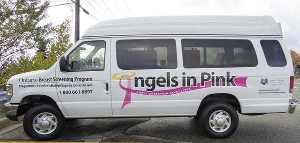 Breast cancer support van rides again thanks to Angels in Pink and Ontario Breast Screening Program