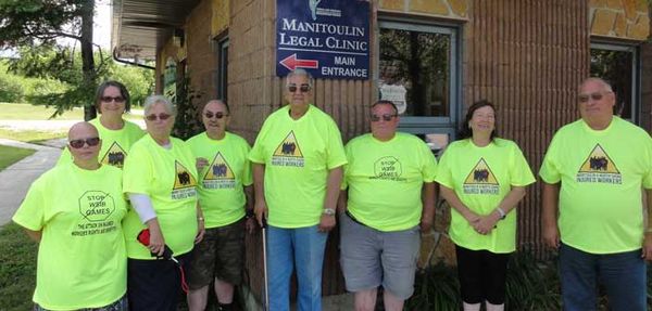 Injured workers hold demonstration to raise awareness