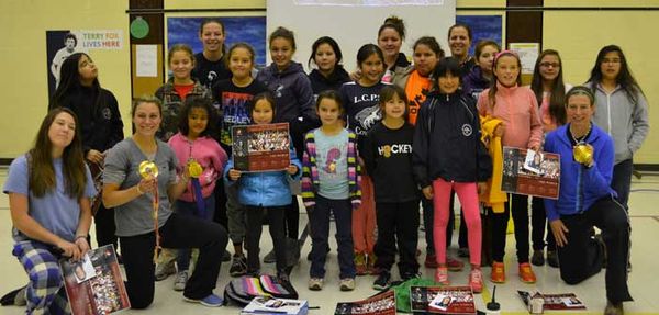 Olympic women’s hockey players visit  Manitoulin to inspire female athletes