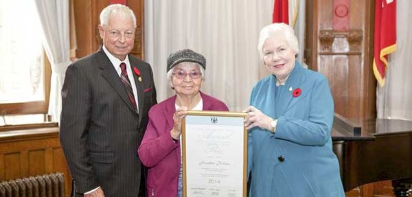 Wiky’s Josephine Pelletier receives Ontario Senior Achievement Award