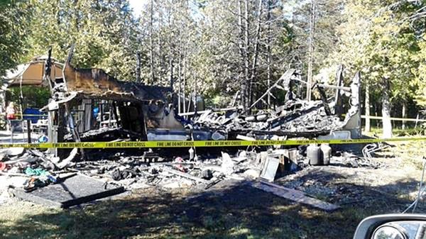 Fire destroys trailer in South Baymouth park