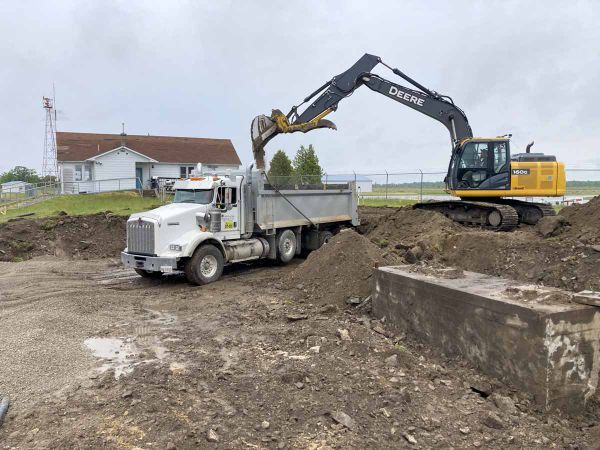 Work has now started on the major renovation project at the Gore Bay-Manitoulin Airport. Excavation work began last week and
