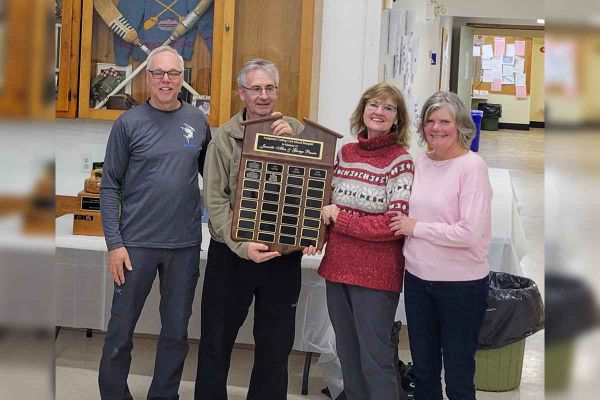 Joe Cooper Rink takes the first event at the Jeannette Allen/George Pennie Memorial Mixed Curling Bonspiel