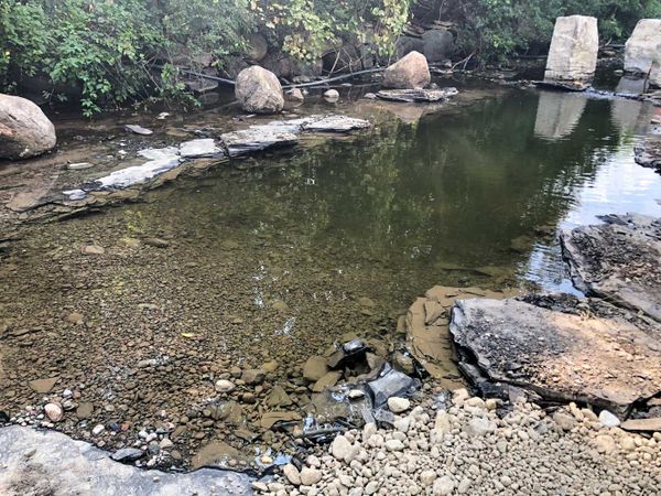 Little Current fish and gamers build salmon, rainbow trout spawning pool at Bass Creek