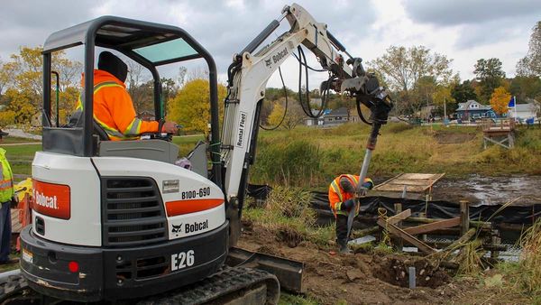 Gore Bay boardwalk repairs underway