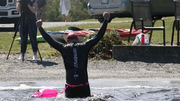 On your mark, Matt, get ready…swim!