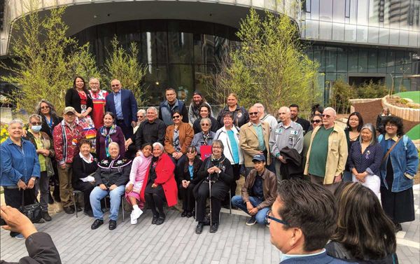 The McGregor family poses for a photo at Dr. Lillian McGregor Park in downtown Toronto. Photos by Peter Carter
