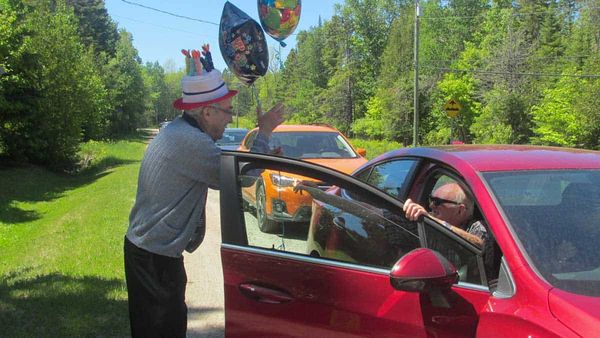 Birthday parade celebrations held for two Western Manitoulin gentlemen