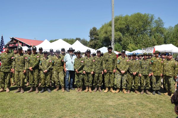 Grey Wolf warriors visit Wiikwemkoong powwow