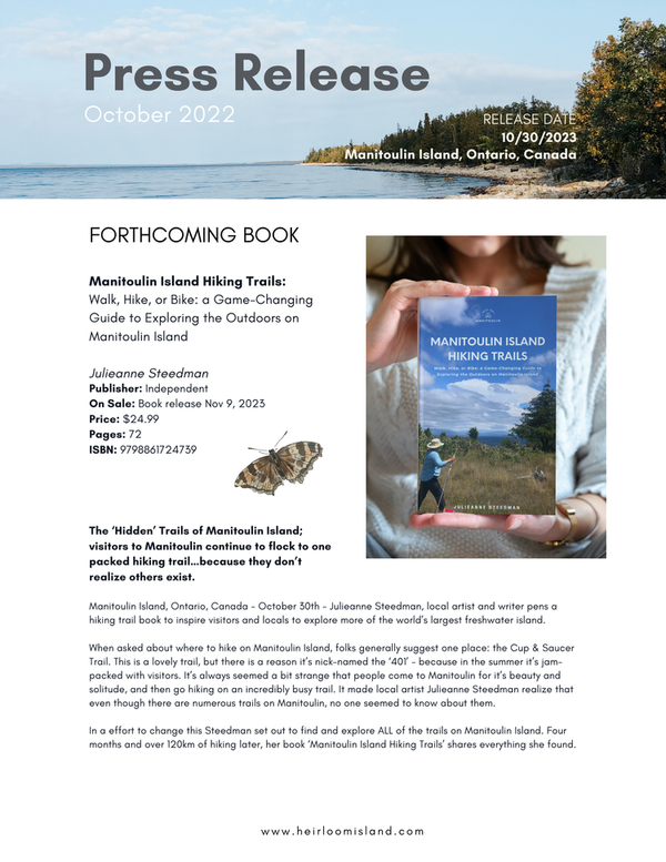 Island resident pens definitive Manitoulin hiking trail guidebook
