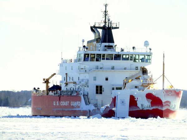 Coast Guard conducting icebreaking operations