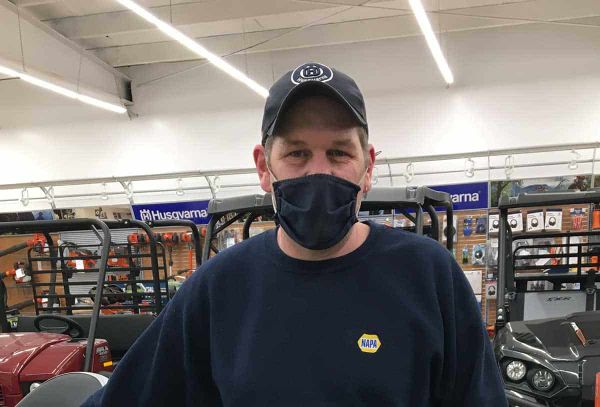 I’m your neighbour: Andy Roque works hard, both  behind the counter and the bench